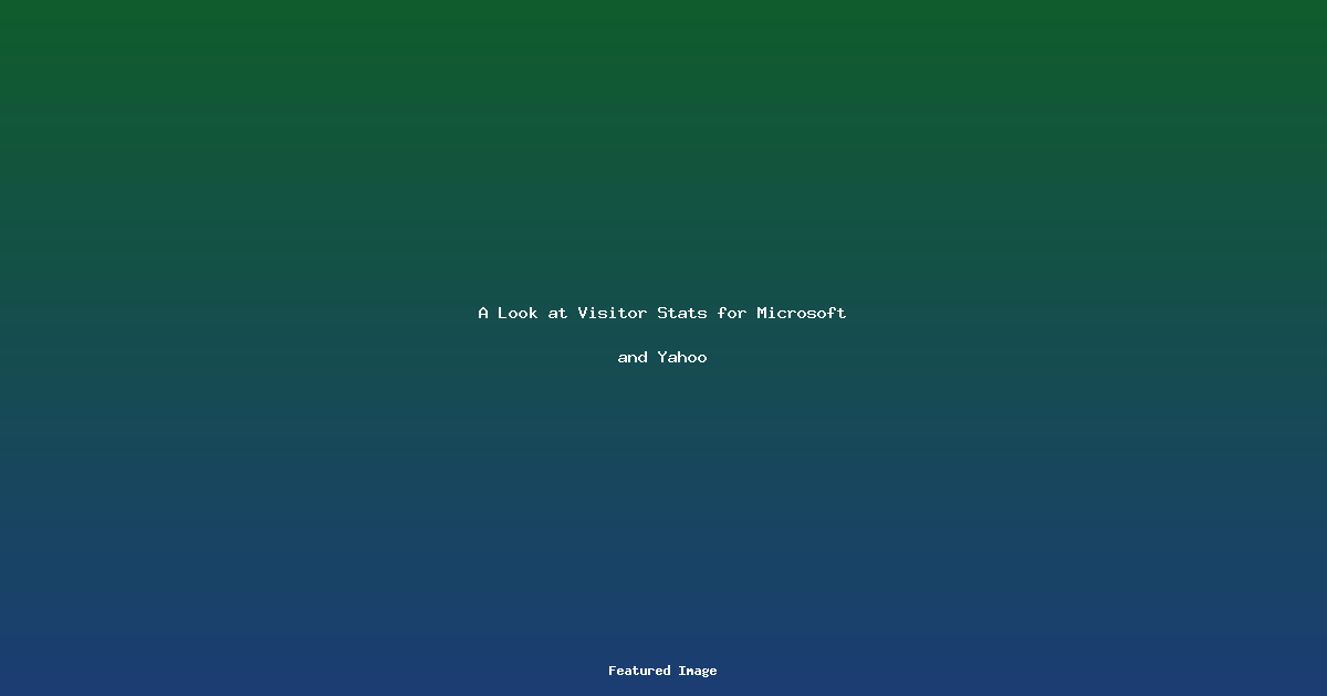 A Look at Visitor Stats for Microsoft and Yahoo