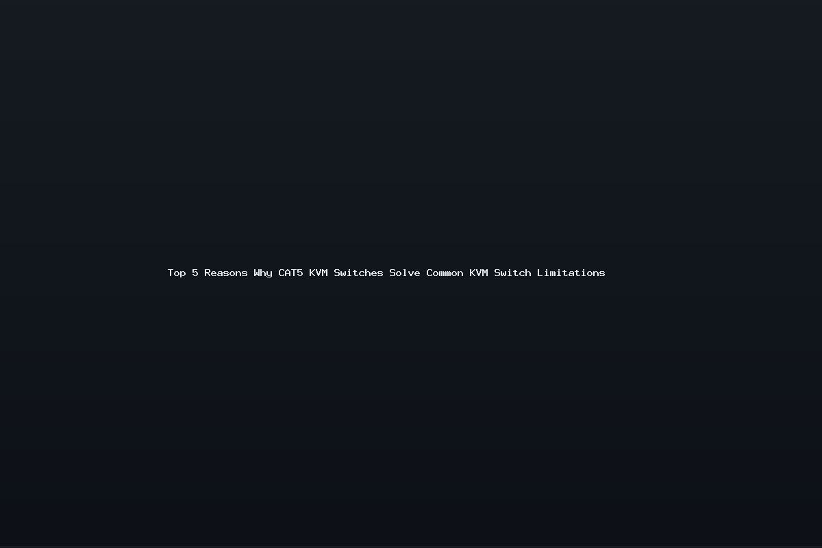 Top 5 Reasons Why CAT5 KVM Switches Solve Common KVM Switch Limitations