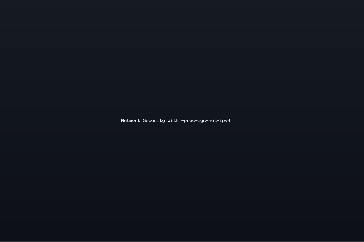 Network Security with -proc-sys-net-ipv4