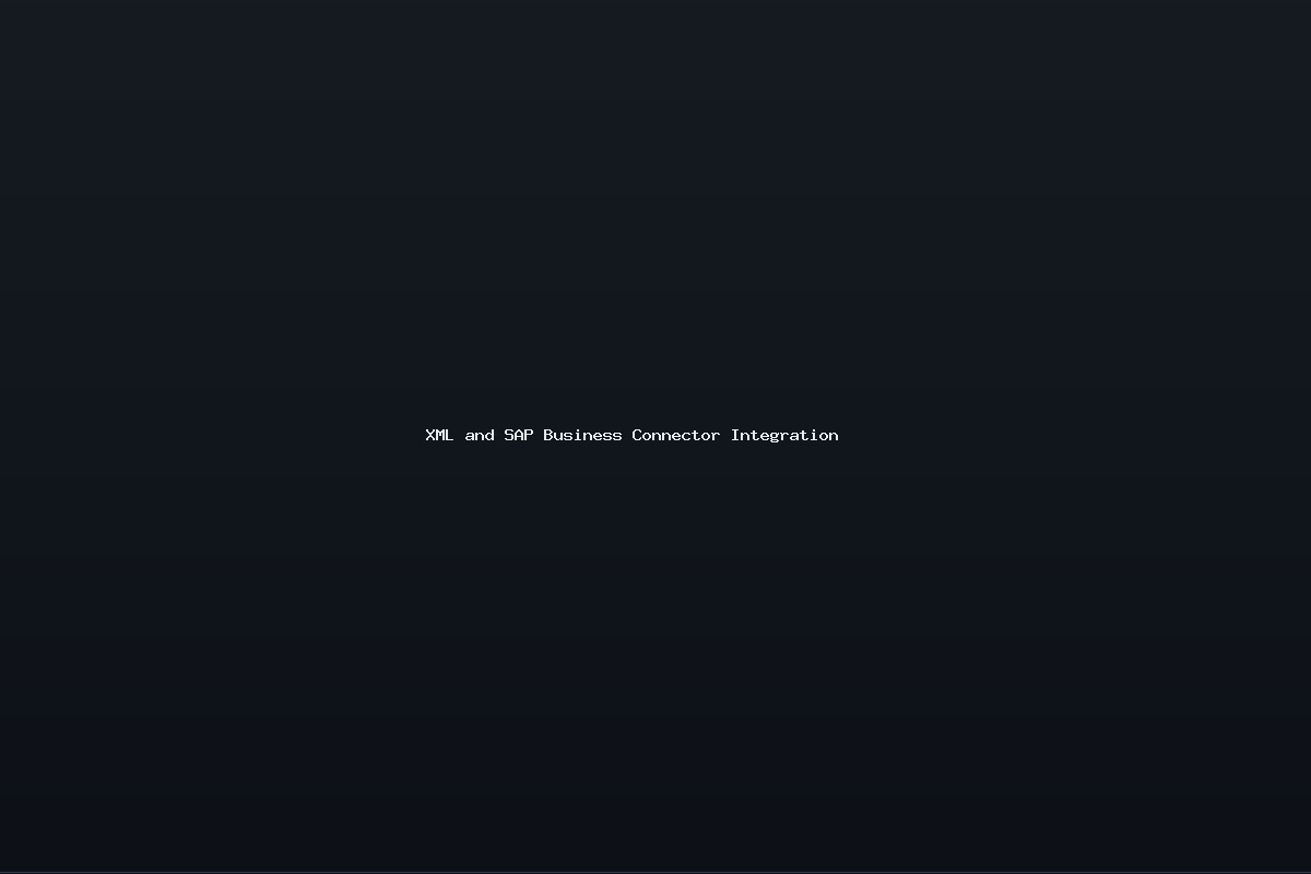 XML and SAP Business Connector Integration