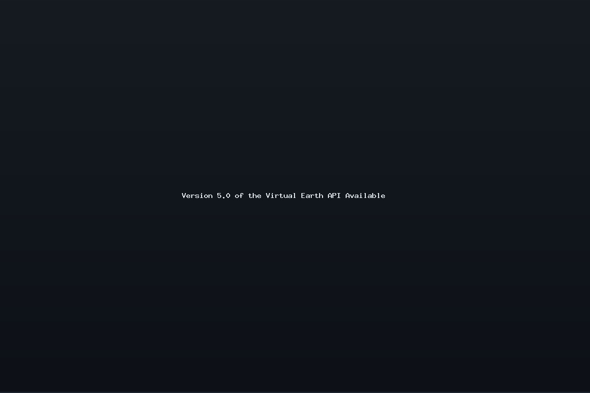 Version 5.0 of the Virtual Earth API Available