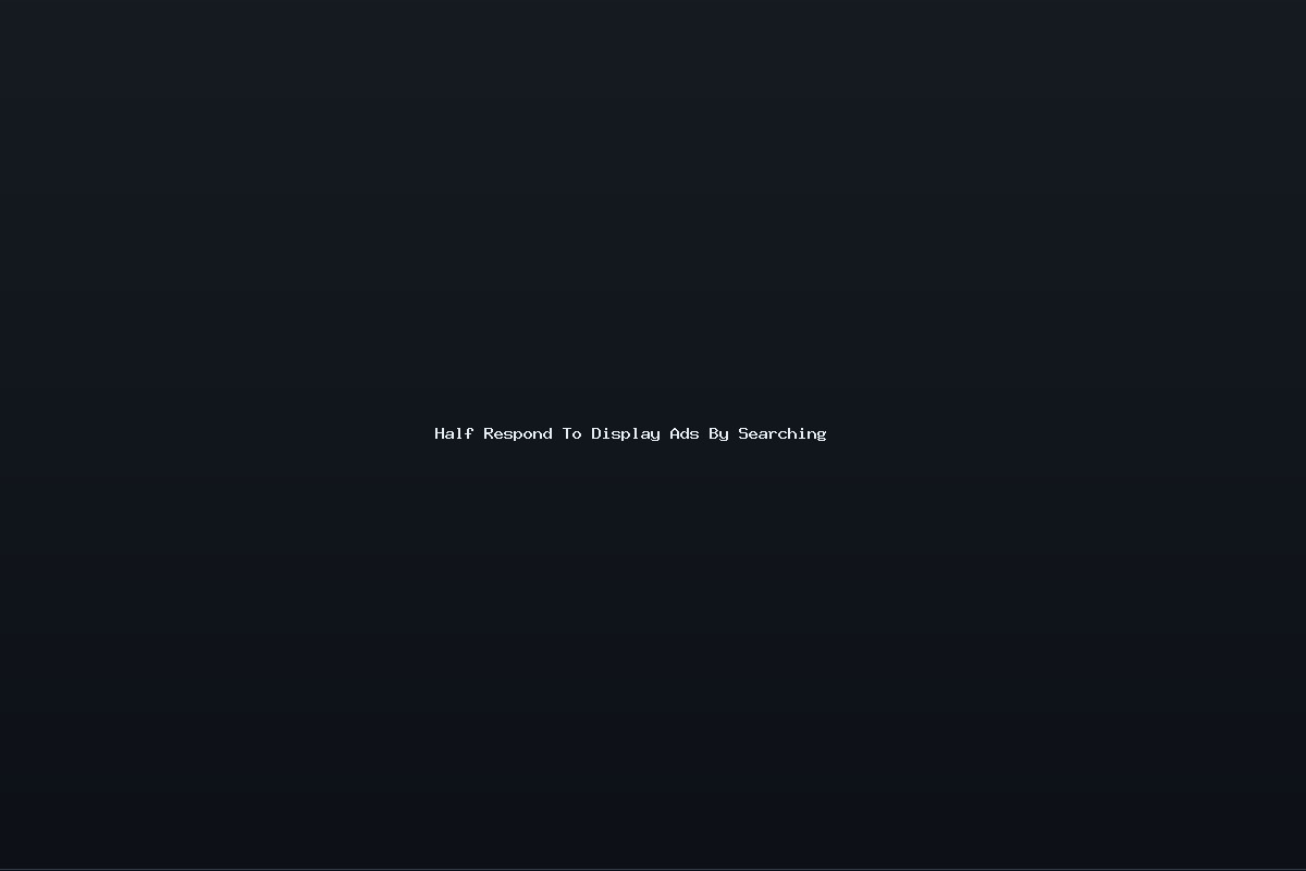 Half Respond To Display Ads By Searching
