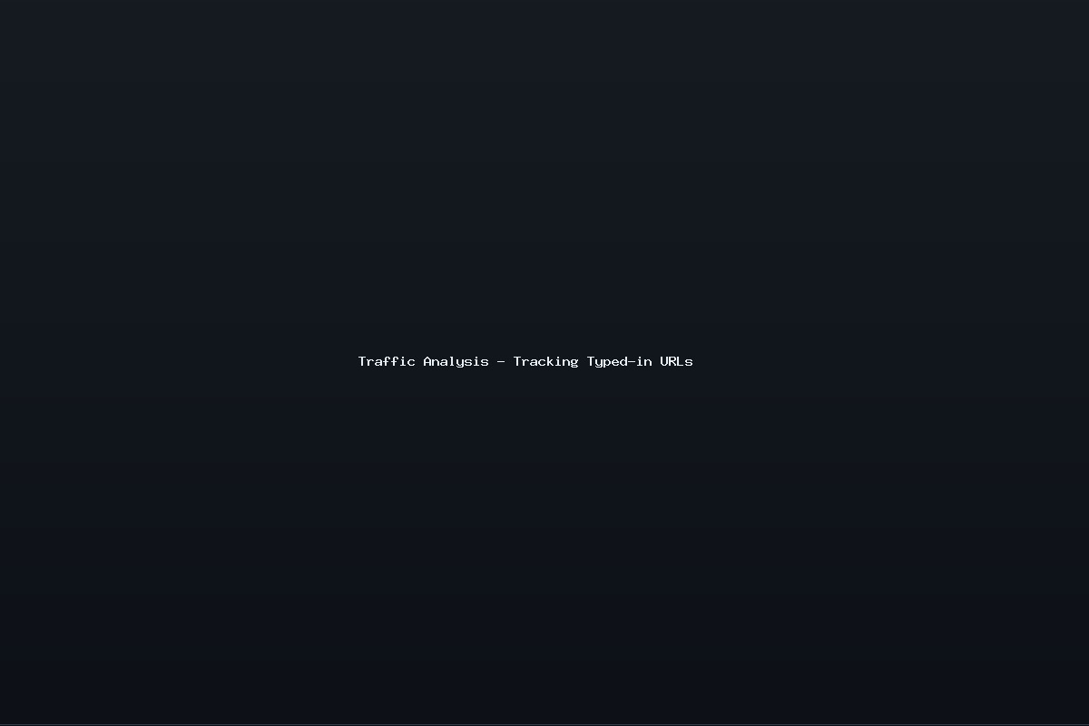 Traffic Analysis – Tracking Typed-in URLs