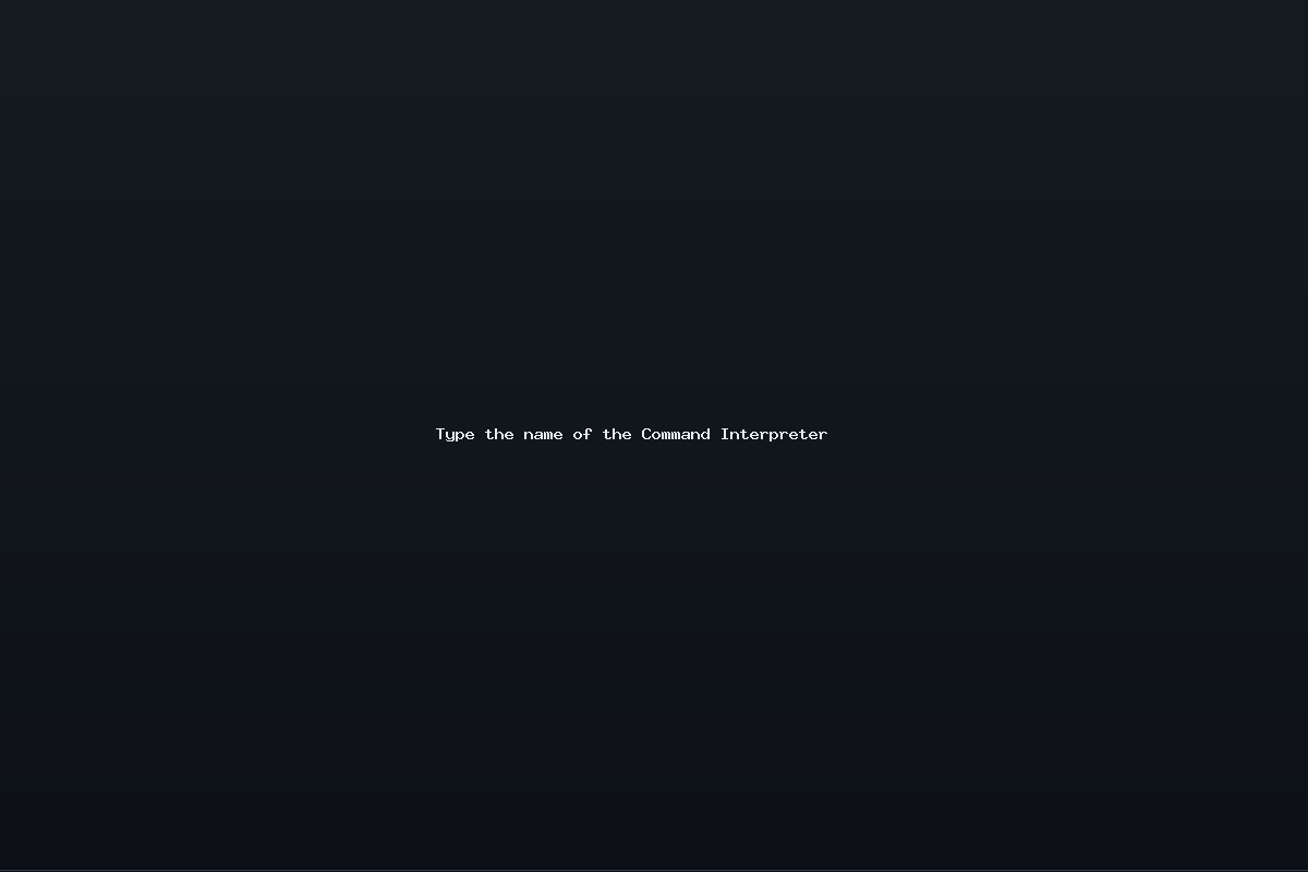 Type the name of the Command Interpreter