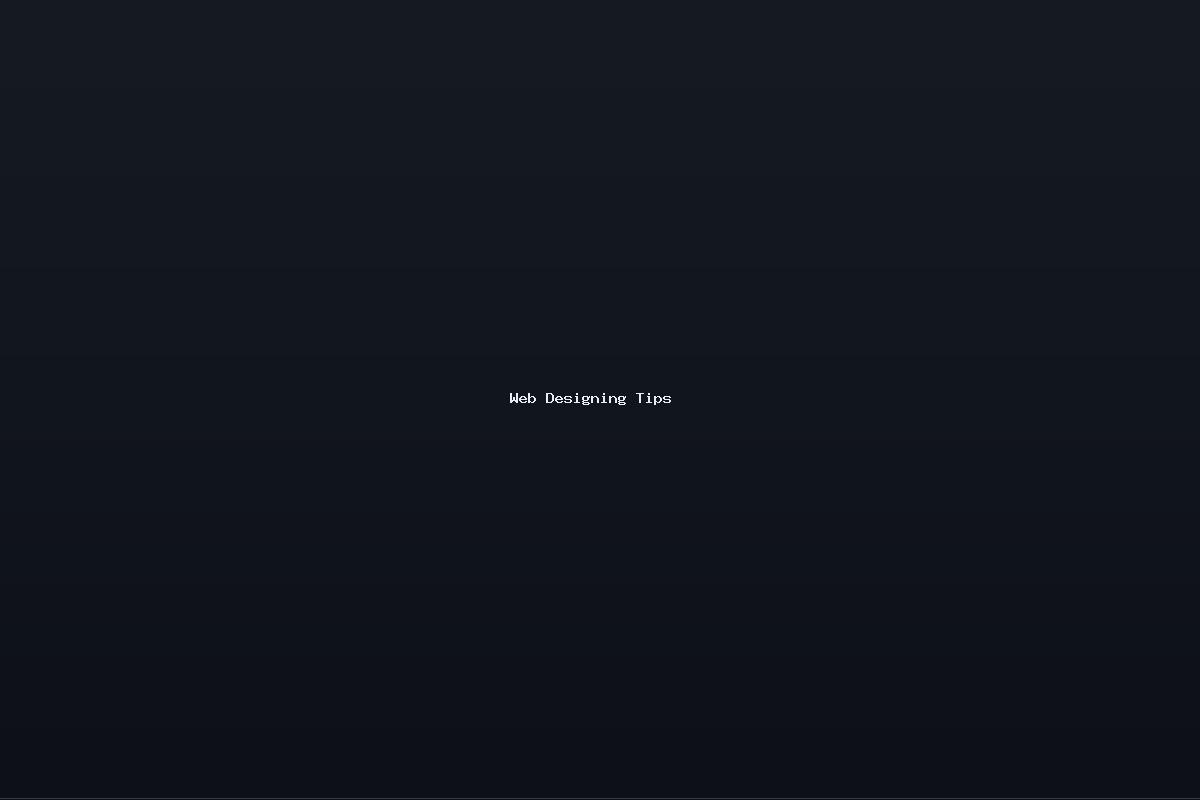 Web Designing Tips