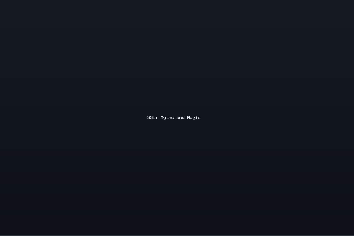 SSL: Myths and Magic