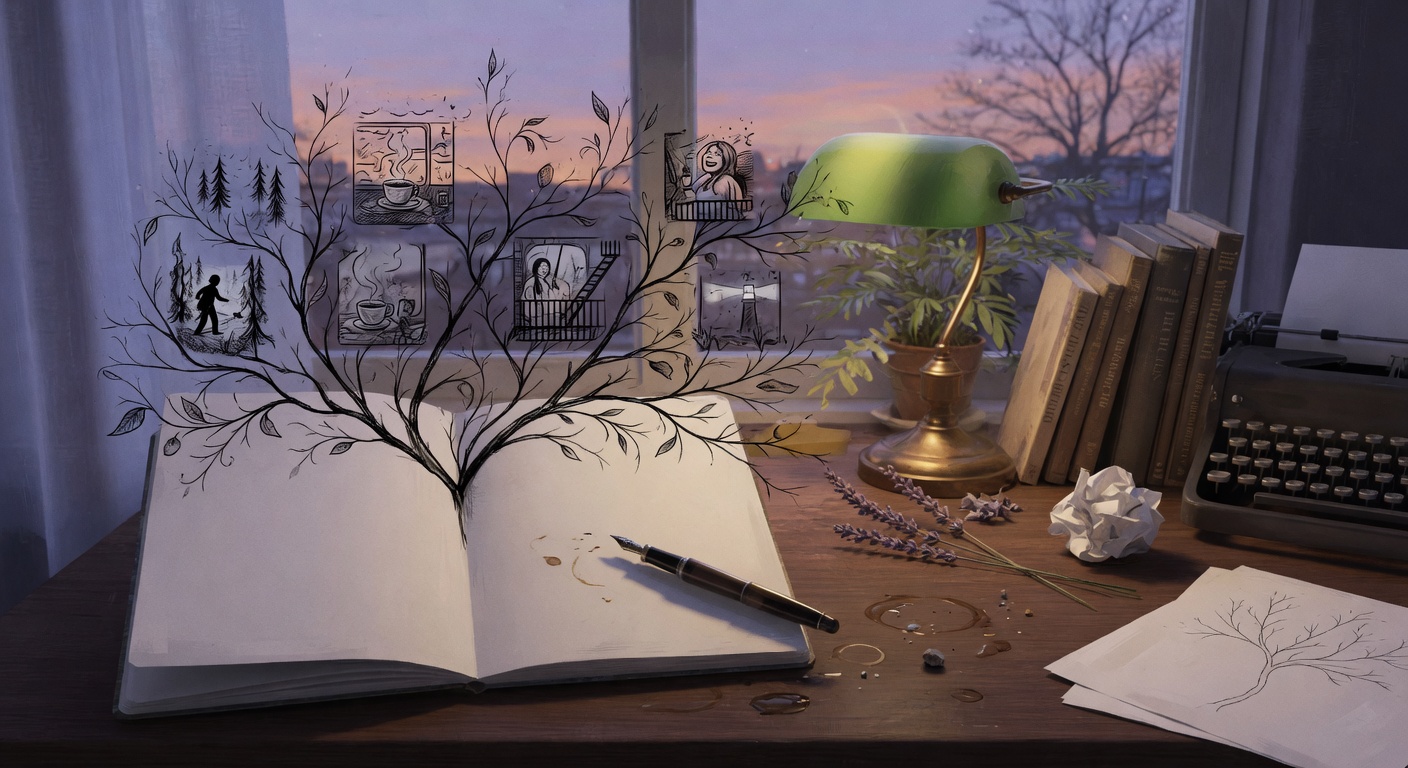 Overcome Blank Page Anxiety with Branching Prompts for Writers