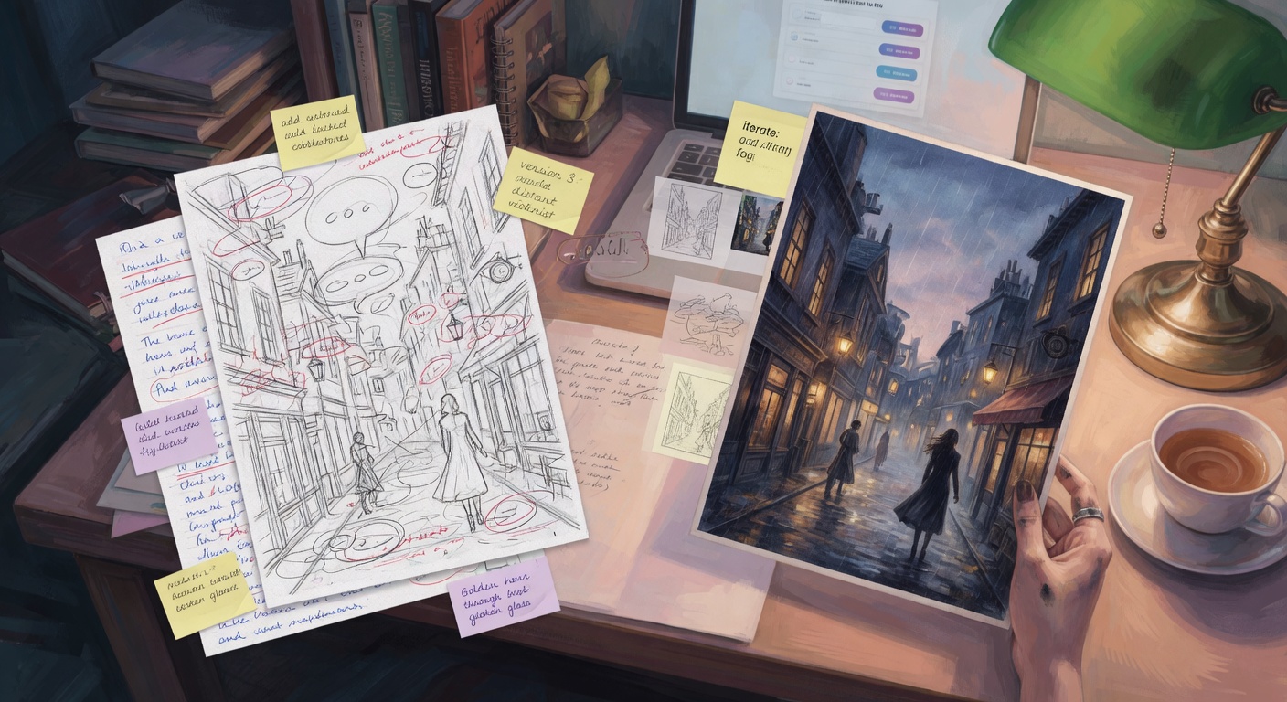 Transform Messy Outlines into Scenes with Iterative Prompts